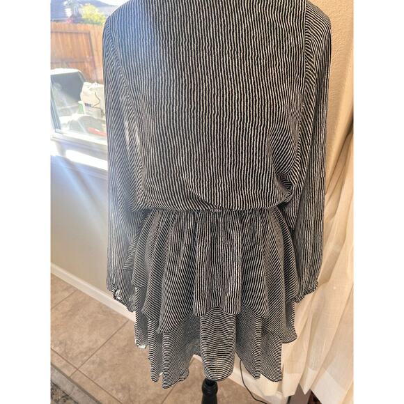Storia Black and White Striped Mini Dress Small 4-8 - Picture 9 of 11